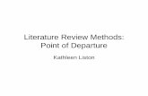 Literature Review Methods - Stanford University · PDF fileRefined Literature Review Use a research model, framework to organize or summarize results of POD POD on Group ... Methods