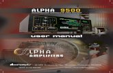 RF Concepts Alpha 9500 Linear Amplifier User  · PDF fileRF Concepts Alpha 9500 Linear Amplifier User Manual   Product Release 1 Document Issue 1.1 February 2010