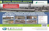 2-DAY GLOBAL WEBCAST  · PDF fileGLOBAL WEBCAST AUCTION SALE DATE: ... » 36” W X 103’ L Rubber Belt Incline Coveyor; ... Housed in Elevated Drive Under Steel Frame Structure