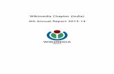 Wikimedia Chapter (India) 4th Annual Report 2013‐14 17 Raigad 1 Thane 5 Others include Salem, Erode, Yavatmal, Kollam, Kharagpur, Gulbarga, Alappuzha. ...