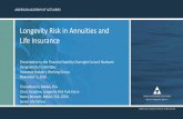 Longevity Risk in Annuities and Life Insurance · PDF fileLongevity Risk in Annuities and Life Insurance Presentation to the Financial Stability Oversight Council Nonbank Designations