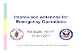 Improvised Antennas for Emergency Operations - QSL. · PDF fileImprovised Antennas for Emergency Operations Kai Siwiak, KE4PT 15 July 2014 ... •VHF antenna usable in 2 m band •HF