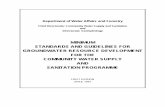 Minimum Standards and Guidelines for Groundwater ... · PDF filestandards and guidelines for groundwater resource development for the community water supply and sanitation programme