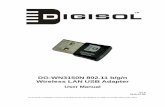 DG-WN3150N 802.11 b/g/n Wireless LAN USB Adaptersmartlink.co.in/.../uploads/sites/2/2014/09/Product-Manual37.pdf · DG-WN3150N 802.11 b/g/n . Wireless LAN USB Adapter . ... be reproduced,