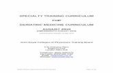 SPECIALTY TRAINING CURRICULUM FOR … Medicine August 2010 (Amendments Aug 2013) Page 1 of 120 SPECIALTY TRAINING CURRICULUM FOR GERIATRIC MEDICINE CURRICULUM AUGUST 2010 (AMENDMENTS