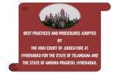 HIGH COURT OF JUDICATURE AT HYDERABAD FOR …nja.nic.in/CJ-CM_Resolution/PRACTICES_and_INITIATIVES_of_various... · best practices and procedures adopted by the high court of judicature