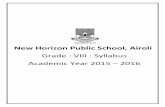 New Horizon Public School, · PDF fileNew Horizon Public School, Airoli Grade : VIII ... [M[maubaM[- --- kI ... baIja ¹ paOQao ka janma ³ inabaMQa ´ EautlaoKnabaIja ¹ paOQao ka