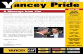 REPORTING NEWS OF INTEREST TO YANCEY BROS. …yes.yanceybros.com/PRIDE, V7N1.pdf · Dear Friends: This newsletter is about our company. Yancey Bros. Co. will be 94 years old when