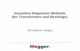 Insulation Diagnostic Methods (for Transformers … Diagnostic Methods (for Transformers and Bushings) Jill Duplessis, Megger. 2 Content Dielectric/Insulation • Function and Health