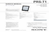 SERVICE MANUAL US Model Canadian Model Ver. 1.0 · PDF fileSERVICE MANUAL Sony Corporation Published by Sony Techno Create Corporation PRS-T1 SPECIFICATIONS DIGITAL BOOK READER ...