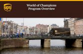 World of Champions Program Overview - UPS · PDF fileWorld of Champions Program Overview. Proprietary and Confidential: ... © 2015 United Parcel Service of America, Inc. UPS, the