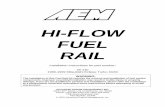 HI-FLOW FUEL RAIL - AEM | Engineered to Outperformaemelectronics.com/files/instructions/25-130BK High Volume Fuel... · 1 2-5130 Mitsubishi 4G63 Fuel Rail 1 10-335 Instructions For