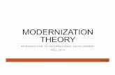 MODERNIZATION THEORY - Georgia Institute of …fuentes.inta.gatech.edu/wp-content/uploads/sites/51/2015/...Rostow’s modernization theory INTA%2050% Varied explanations for backwardness