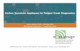 Carbon Nanotube Appliques for Fatigue Crack · PDF fileSelective electrodes integrated to steer ... sensors add weight, ... Focus on crack growth in metallic parts for fixed-wing aircraft