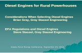 EPA Regulations and Diesel Engines - Steve Stassel Regulations and Diesel Engines Steve Stassel, ... 10 GPH x 50,000 Hr Life = 500,000 gallons ... – Must comply with EPA Management