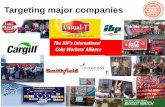 Targeting major companies - IUF UITA · PDF fileWhat Unilever now does •Twice-yearly meeting between senior corporate leadership and IUF team of affiliates –Argentina, USA, UK,