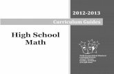 High School Math - Greeley-Evans School District 6 / … earlier work with solving linear equations to solving linear inequalities in one variable and to solving literal equations