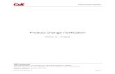 Product change notification - C&K Components · PDF fileProduct change notification C&K components ... Drawing of PTS635 SX25 SMTR LFS ... information of this document is considered
