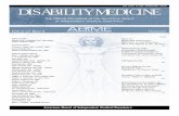 DISABILITY MEDICINE - American Board of Independent ... · PDF fileKevin D. Hagerty, DC, CIME ... Jan von Overbeck, MD, Switzerland James Becker, MD Altus J. Van der Merwe, MD, Switzerland