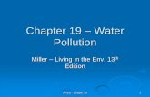Chapter 19 – Water Pollution - Iredell- · PDF filemacro invert Decompositio n Zone Pollutant enters Trash fish Septic Zone Fish absent, sludge, worms, Recovery ... Most polluted