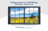 Signature Sliding Patio Doors - Hallmark Windows and · PDF filePlus TM Vytex Saver Max TM Vytex ... n u m b e r = u v a l u e 0.24 0.20 0.30 0.46 Vinyl P/Door ... from heat loss through