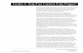 Section 4– Duty-Free Customs Entry Program for Administrative Officers December, 2003 Reviewed/updated: 3/27/2006 Page 4-1 Section 4– Duty-Free Customs Entry Program …