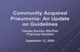 Community Acquired Pneumonia[1] - Canadian Society of …cshpontario.ca/_CMS/files/Community Acquired Pneu… ·  · 2014-11-25Objectives To give a brief description of the pathophysiology