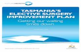 TASMANIA’S ELECTIVE SURGERY IMPROVEMENT PLAN · PDF file · 2010-08-03The purpose of Tasmania’s Elective Surgery Improvement Plan ... anaesthetists and nursing staff, theatre