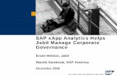 SAP xApp Analytics Helps Jabil Manage Corporate Governancefm.sap.com/pdf/8633_SAP_Jabil_Webcast12.13.06.pdf · ©SAP AG 2006, SAP xApp Analytics Helps Jabil Manage Corporate Governance