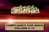 COMPLIANCE FOR MSDS VOLUME # 10 - DHQ Hospital · PDF fileBleeding Time, Cloting Time T3, T4, TSH 3 test PAP SMEAR PSA 4 8 10 11 12 ... in paticnts undcrgcing surgical procedure, hair
