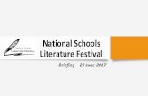 National Schools Literature Festival · PDF fileThe National Schools Literature Festival ... parade, choral speaking) at Hall ... Rules and Format . STRUCTURE