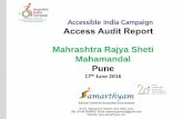 Mahrashtra Rajya Sheti Mahamandal Pune - Home …disabilityaffairs.gov.in/upload/uploadfiles/files/Pune...7 2. Alighting External Environment Existing • No demarcation for alighting
