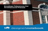 Envelope Tolerances For - Gate Precast · PDF fileDesigners must recognize that manufacturing and erection tolerances ... DN-24 Envelope Tolerances For ... ACI has adopted the PCI