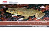 Eradicating cane toads in NSW outside their current range ... · PDF fileoutside their current range of distribution Best practice guidelines ... their current range of distribution: