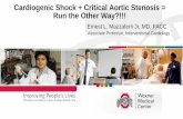Cardiogenic Shock + Critical Aortic Stenosis = Run the ... Shock and... · 2 Severe Aortic Stenosis and Onset of Symptoms Onset of dyspnea and other heart failure symptoms foretell