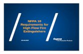 Requirements for High Flow Fire Extinguishers - AIFEMAaifema.ca/.../10/Requirements-for-High-Flow-Fire-Extinguishers.pdf · NFPA 10 Requirements for High Flow Fire ... Class B fires