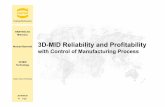 3D-MID Reliability and Profitability - 日本MID協会 - … Performance HARTING AG Mitronics Nouhad Bachnak 3D-MID Reliability and Profitability with Control of Manufacturing Process