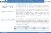 Equity Research: Nestle Nigeria Plc Research: Nestle Nigeria Plc ... The cost of sales also increased by 7.60% to N82.10bn from ... company also recorded a significant increase of