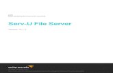 Serv-U File Server Administrator Guide - SolarWindsapi/deki/files/27052/Serv-U_File...TableofContents Tipsandtricks 15 SolarWindsServ-UFileServer 16 SolarWindsServ-UFileServeroverview