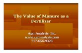 The Value of Manure as a Fertilizer - Agri Analysis · PDF fileThe Value of Manure as a Fertilizer ... of poultry manure (broilers and layers) assayed for calcium content at Agri Analysis,