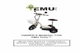 OWNER’S MANUAL FOR EMU Trike™ - Trikes, EMU  · PDF fileowner’s manual for emu trike™ read this manual completely before assembling and/or riding your emu trike™