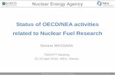 Status of OECD/NEA activities related to Nuclear Fuel · PDF fileStatus of OECD/NEA activities related to Nuclear Fuel Research Simone MASSARA ... –The provision of experimental