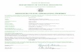 MISSOURI STATE OPERATING PERMIT reporting method for this permit. (b) Programmatic Reporting Requirements. The following reports (if required by this permit) must be electronically
