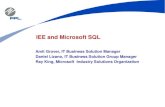 IEE and Microsoft SQL - Itron · PDF fileWindows & SQL Server ... • Reduced impact to CIS (Build intelligence on IEE) ... • VEE –fill the gaps (dependent on AMI) –Planned for