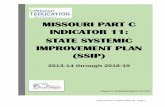MISSOURI PART C INDICATOR 11: STATE SYSTEMIC IMPROVEMENT ... Part C SSIP Phase III... · INDICATOR 11: STATE SYSTEMIC IMPROVEMENT PLAN (SSIP) 2013-14 through 2018-19 ... Data Analysis