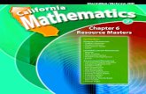 Chapter 6 Resource Masters - MHSchool 6 Test, Form 1 ... mathematics study notebooks. ... The Chapter 6 Resource Masters includes the core materials needed for Chapter 6.