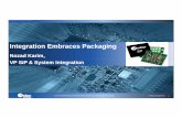 Integration Embraces PackagingIntegration … Wednesday PM System Integration...Integration Embraces PackagingIntegration Embraces Packaging NozadNozad Karim Karim, , VP VP SiPSiP