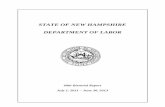 STATE OF NEW HAMPSHIRE DEPARTMENT OF  · PDF fileState of New Hampshire Department of Labor ... Training IX. Physical Plant ... Governs the conditions of employment such as lunch