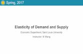 Elasticity of Demand and Supply - sites.wustl.edu Elasticity •Supply Elasticity will be defined in a smilar way. •Demand Elasticity = •Middle point method applies again. Percentage