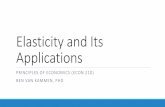 Elasticity and Its Applications - Purdue Universityweb.ics.purdue.edu/~bvankamm/Files/210 Notes/04 - Elasticity.pdf• These chapters are “extensions” to the Supply and Demand